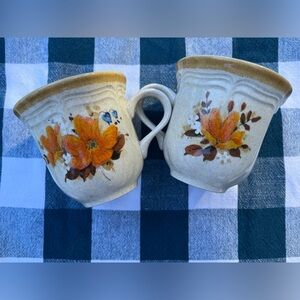MIKASA🪴🪏(2) Garden Club Flower Fest Collection Mug Set